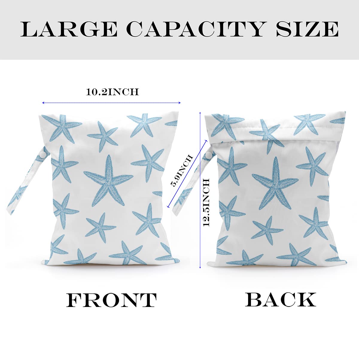 zcyxuuw Wet Bag size 10-2x12-6in showing generous capacity for swimwear and accessories