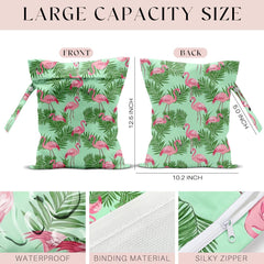 Zcyxuuw waterproof fabric wet bag stores damp swimwear without leaks.