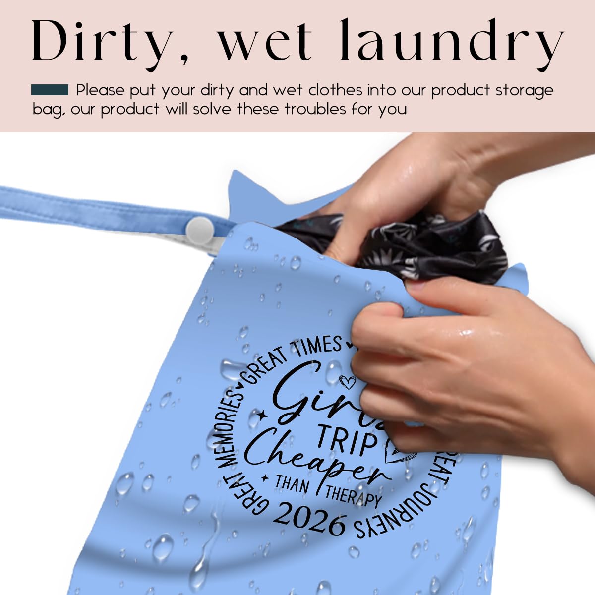 zcyxuuw wet bag with a secure zipper closure for quick access.