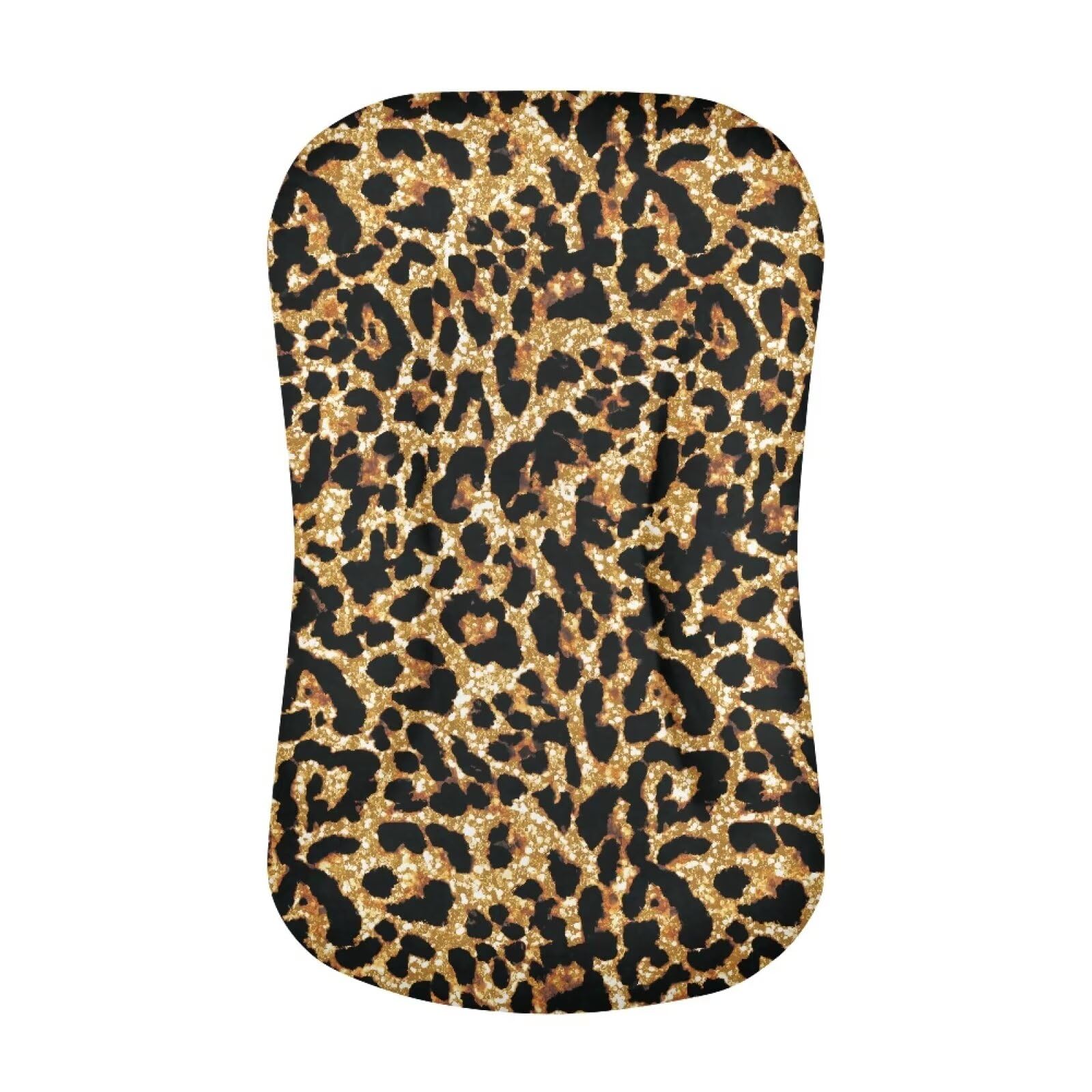 ZDCUSTOM bassinet sheets in brown leopard pattern for cozy, breathable sleep