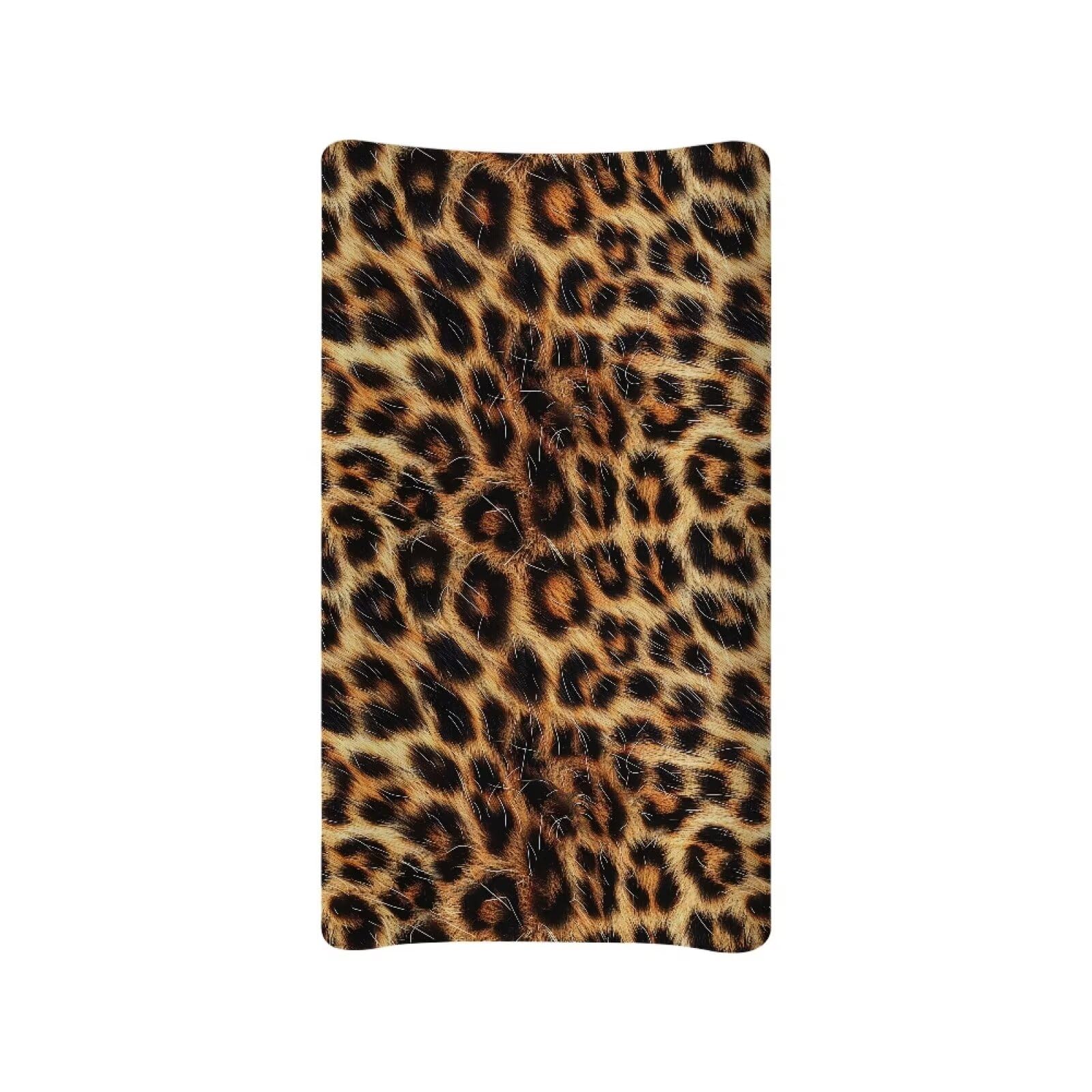 ZDCUSTOM brown leopard changing pad cover with a cozy pattern for a stylish nursery