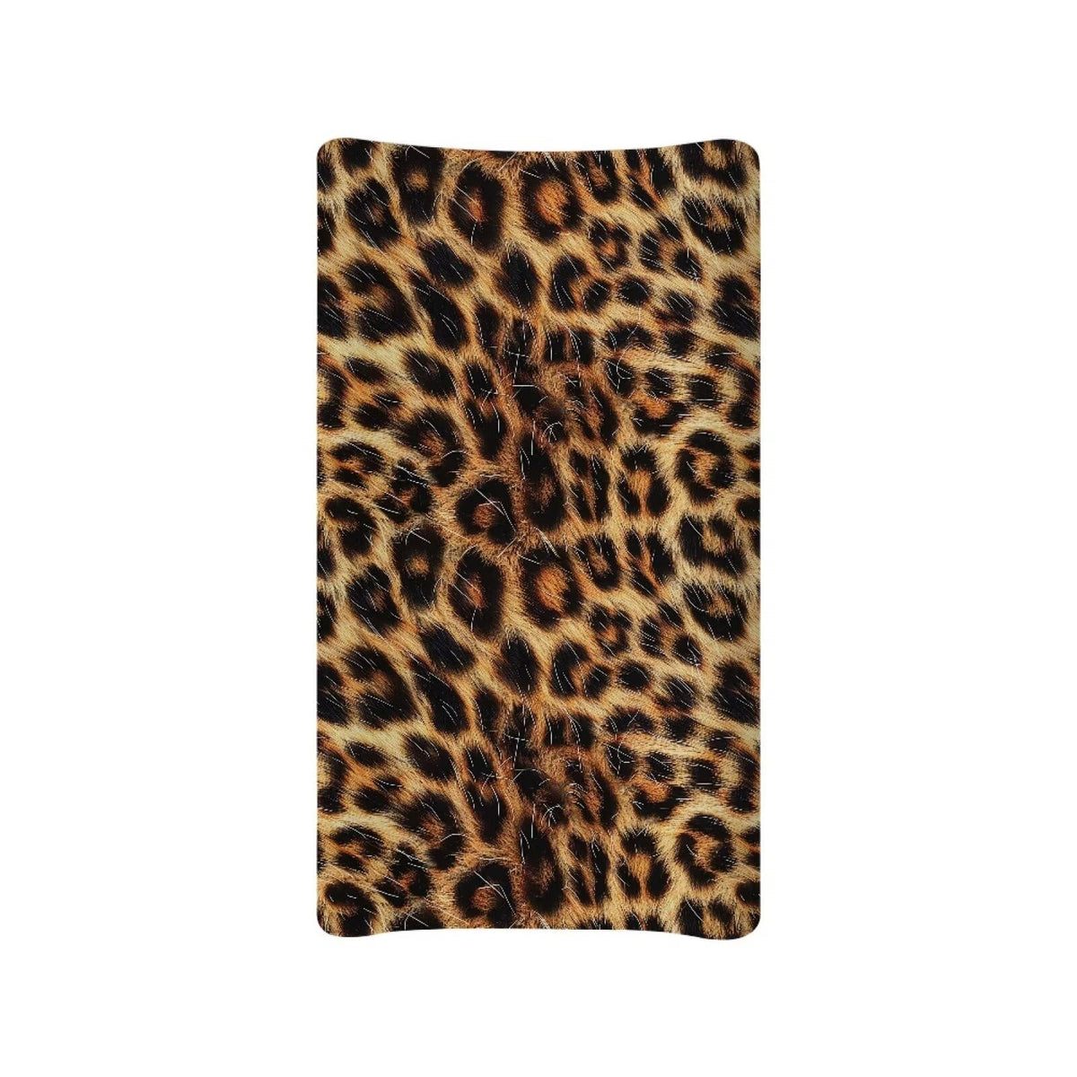 ZDCUSTOM brown leopard changing pad cover with a cozy pattern for a stylish nursery