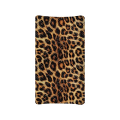 ZDCUSTOM brown leopard changing pad cover with a cozy pattern for a stylish nursery