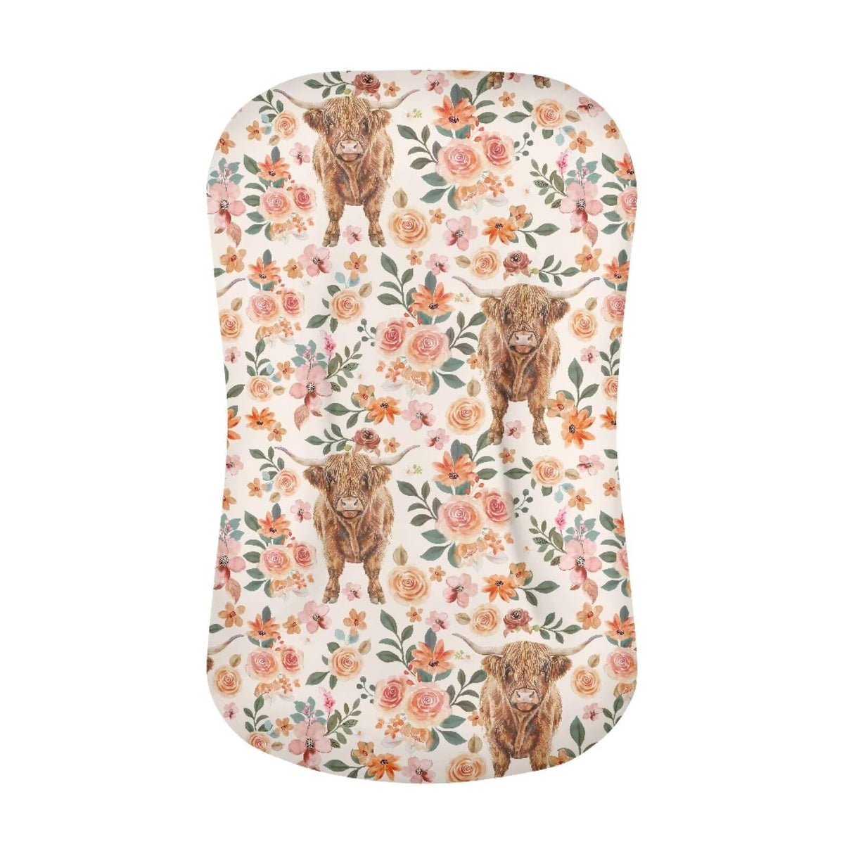 ZDCUSTOM Flower Cow bassinet sheet in soft fabric for gentle sleep.