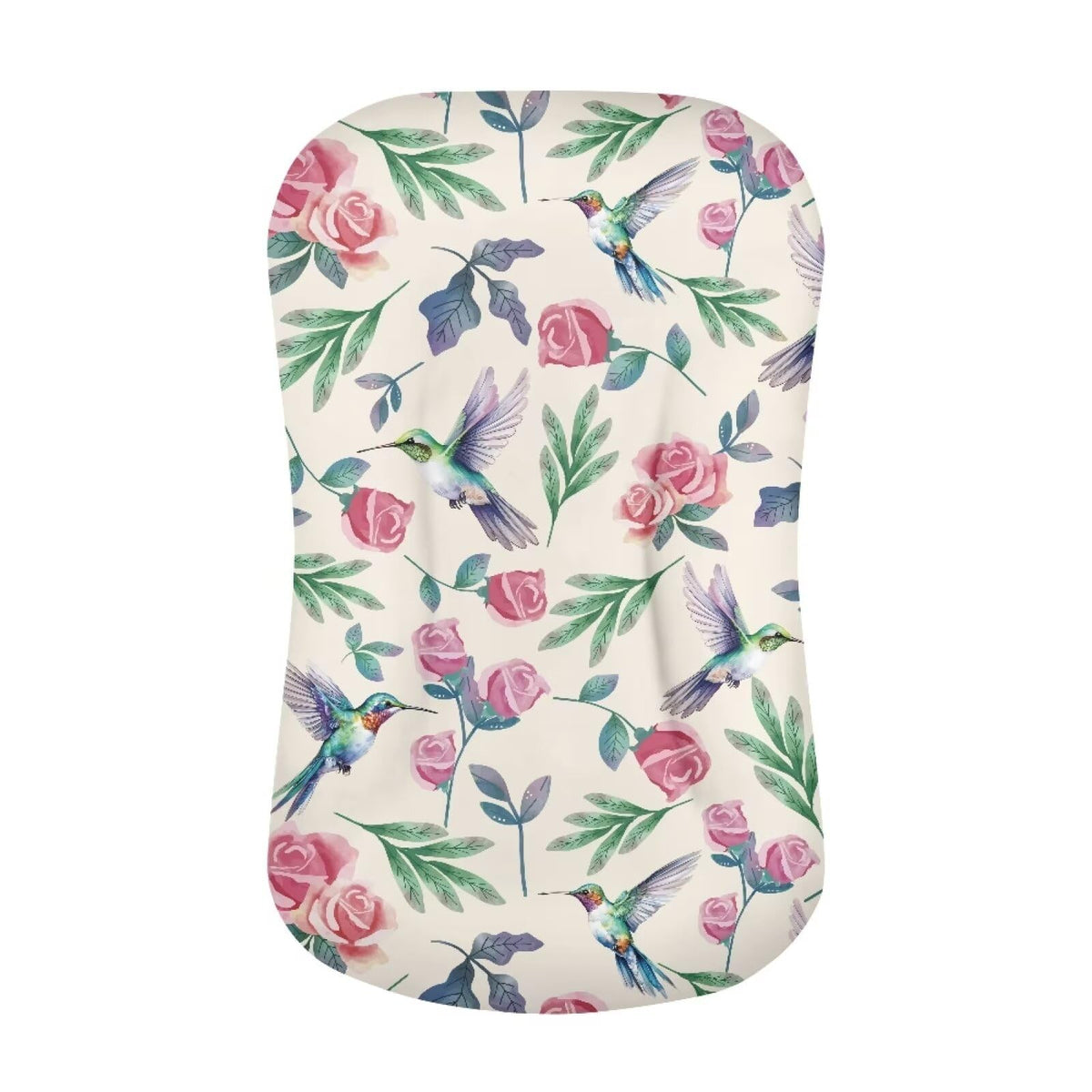 ZDCUSTOM Flower Hummingbird pattern bassinet sheet for a playful nursery