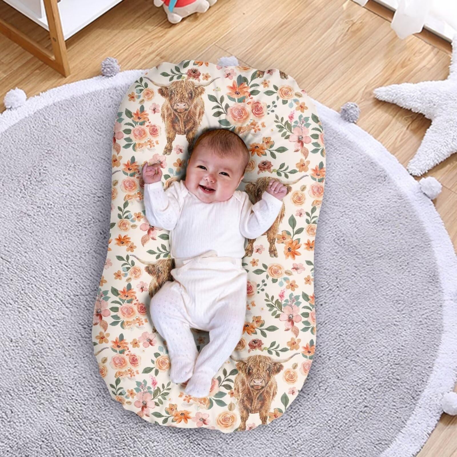ZDCUSTOM Horse pattern bassinet sheet is durable and easy to wash.