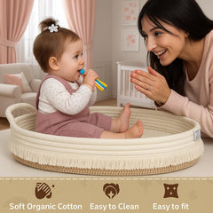 ZEAL'N LIFE Ultra-soft Baby Blanket adds cozy comfort for supervised rest.