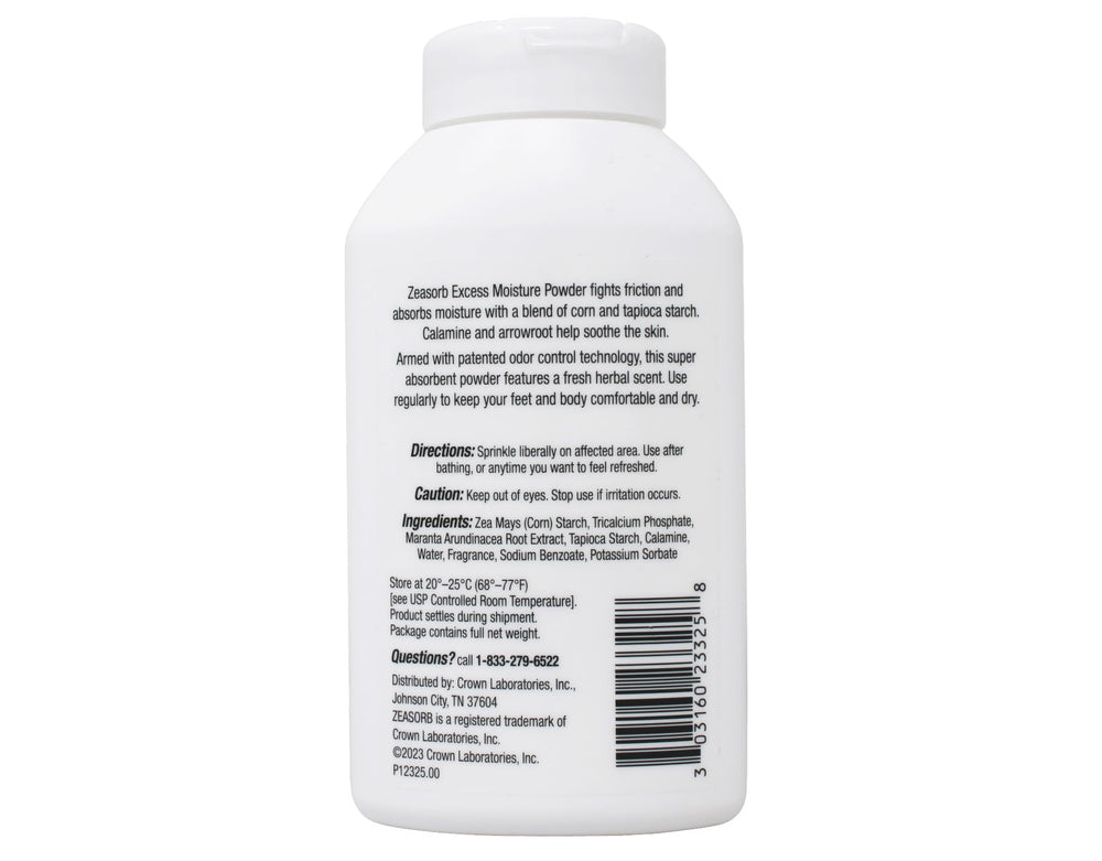 Zeasorb ingredients label featuring chloroxylenol and urea.