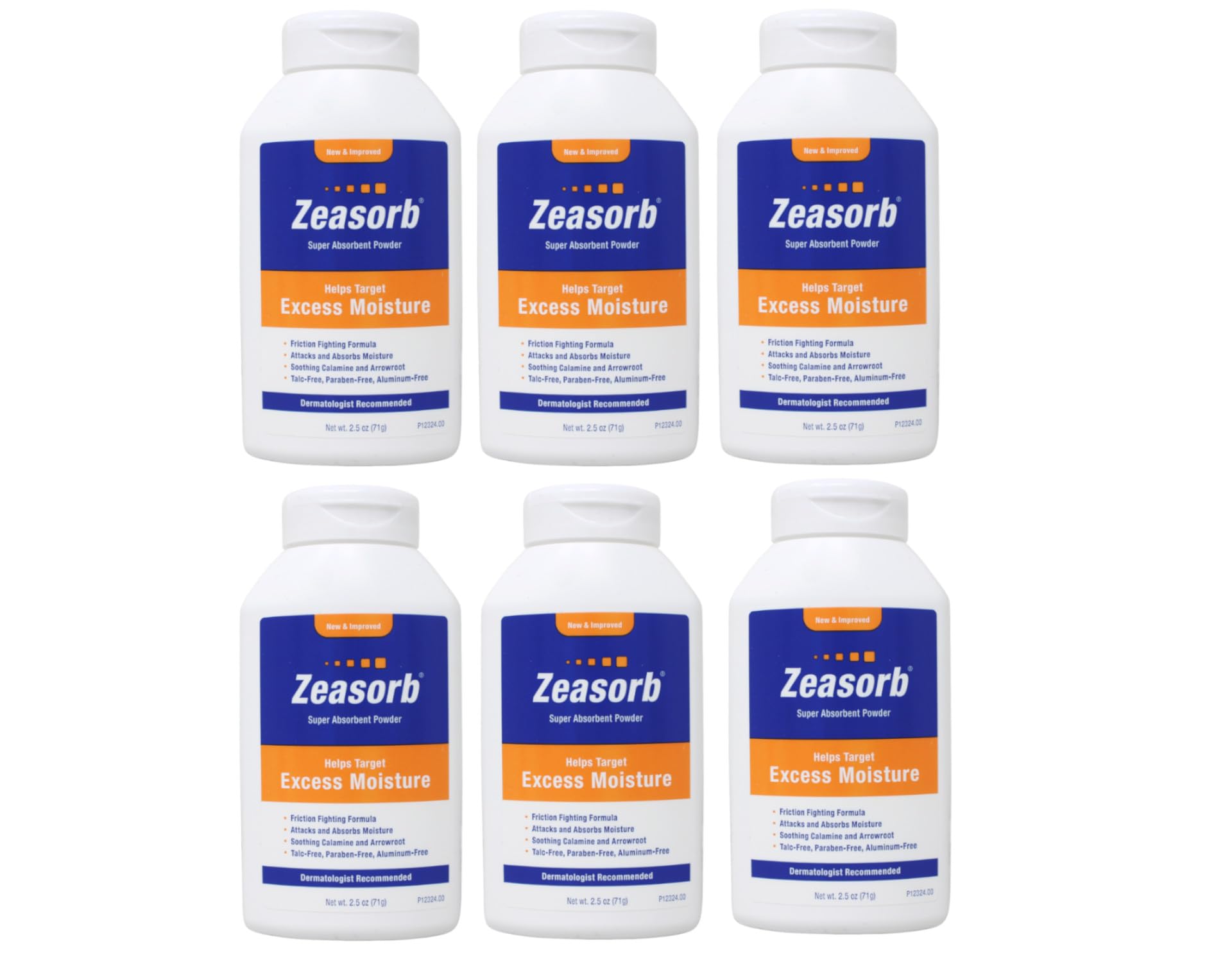 Zeasorb Prevention bottle pour shows easy application and moisture control.