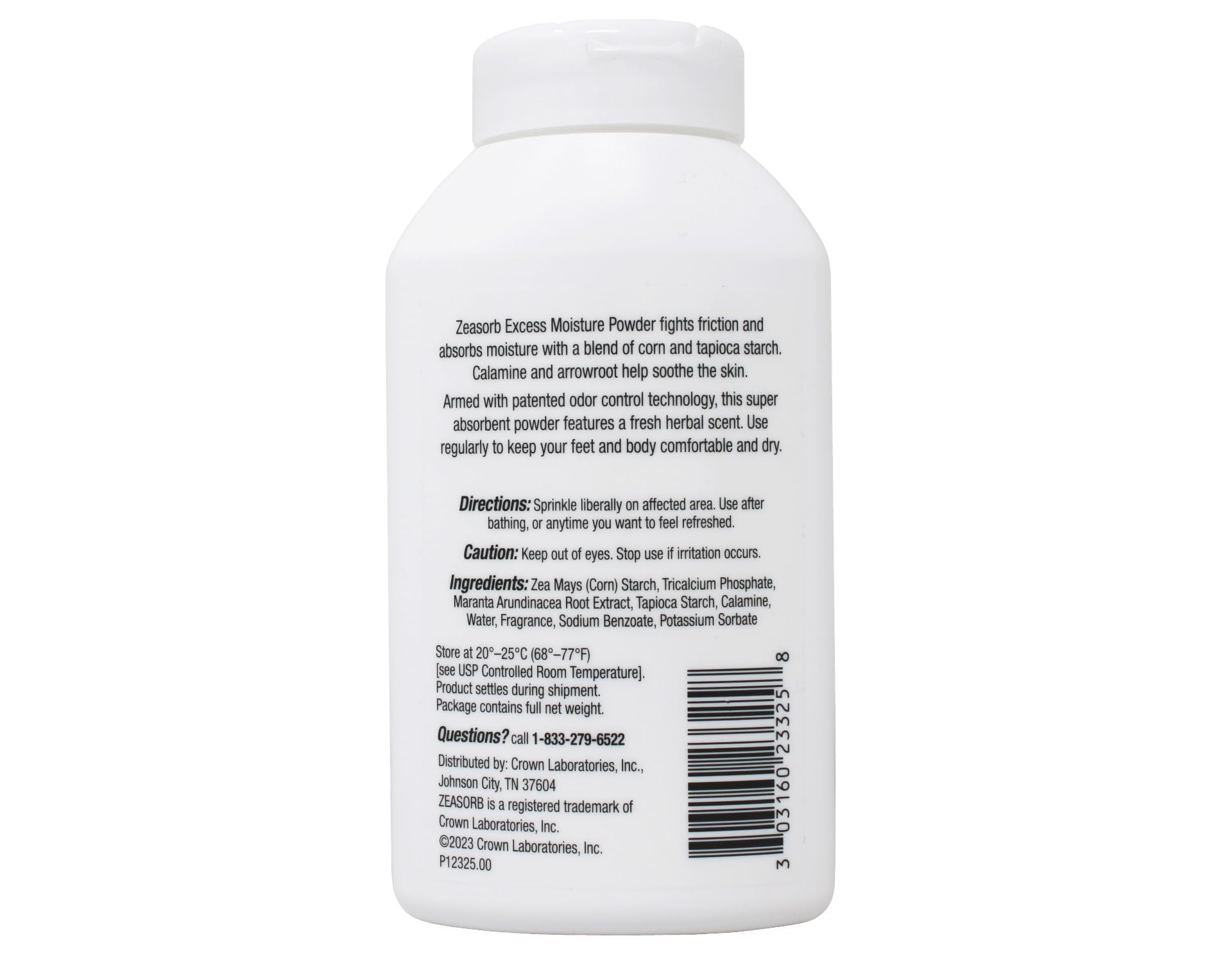 Zeasorb Prevention closeup texture highlights a light, talc-free feel.