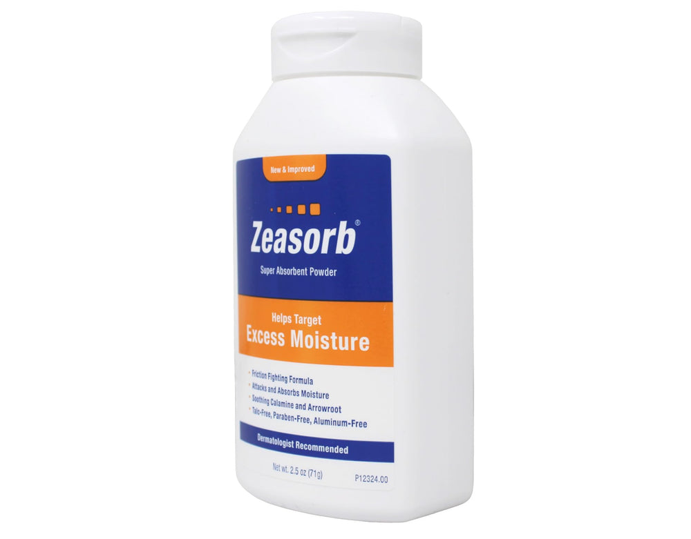 Zeasorb skin-area application showing discreet use and comfort.