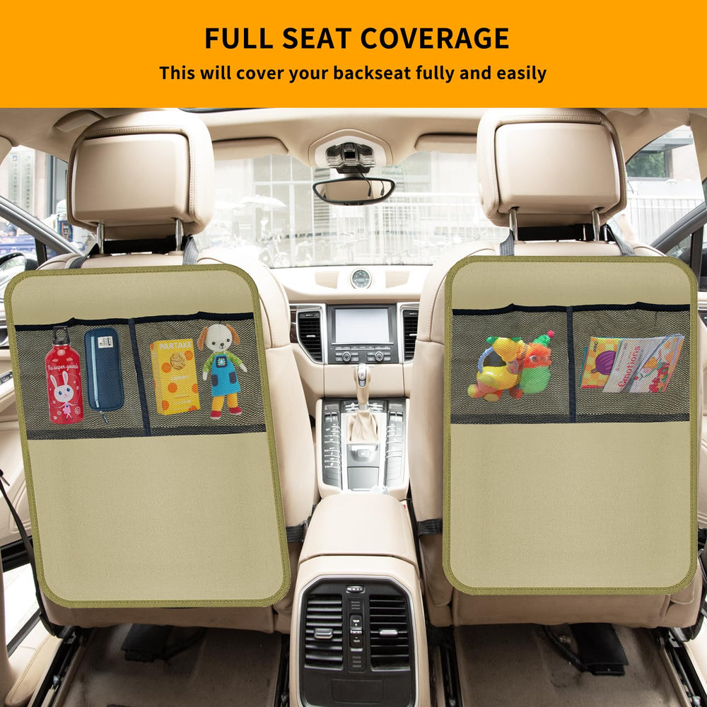 Zecirl 18x24 size back seat protector fits many cars for full coverage.