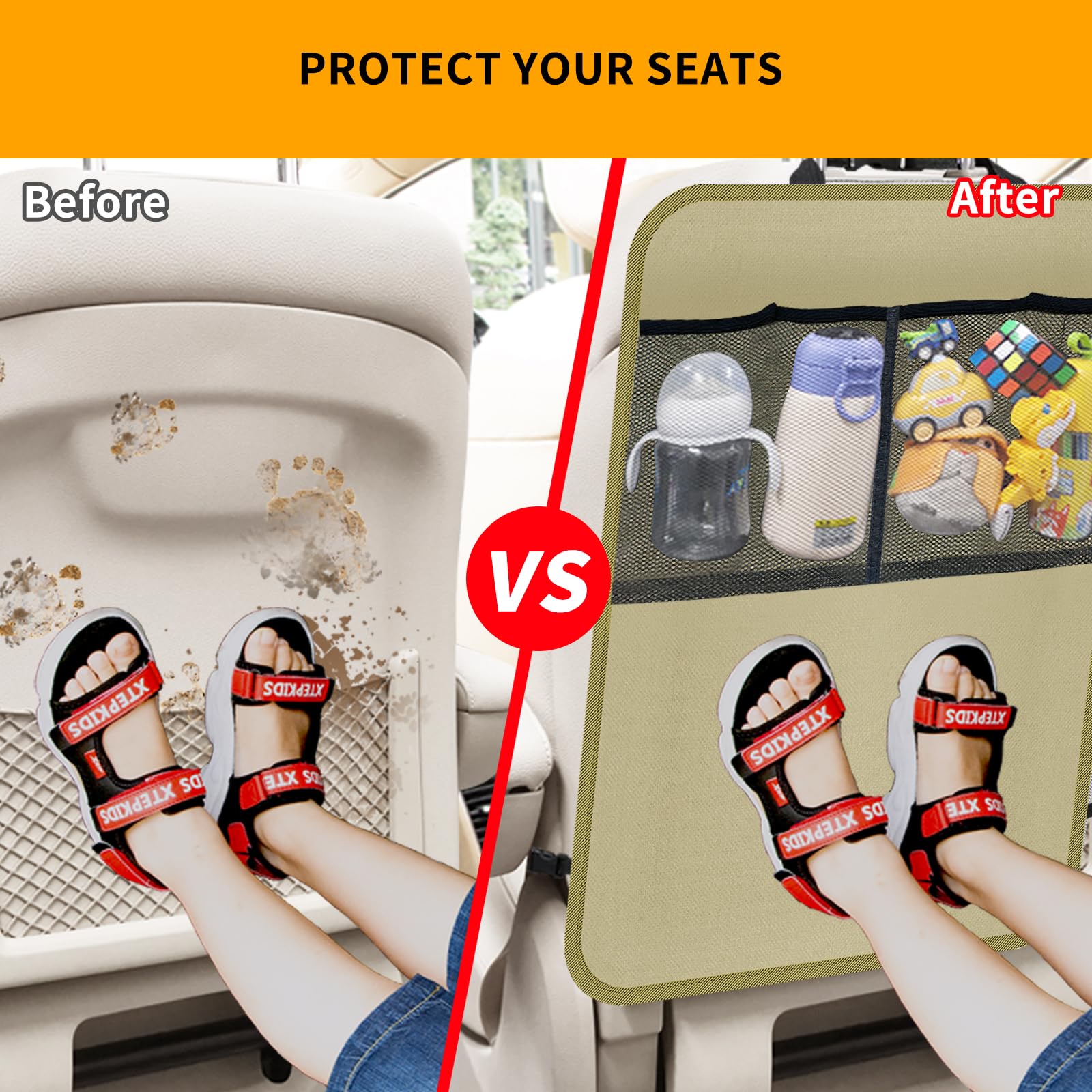 Zecirl anti-slip straps keep the protector secure during driving.