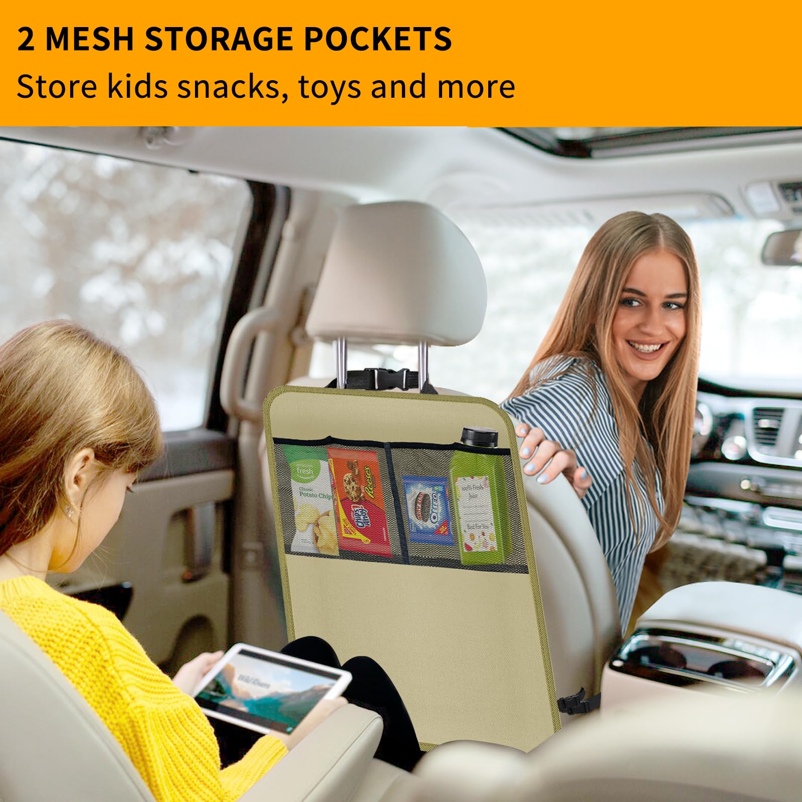 Zecirl kick mat pockets illustrate organized storage for toys and snacks.