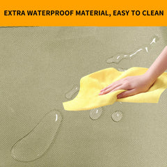 Zecirl waterproof layer guards seats from spills for quick cleanup.