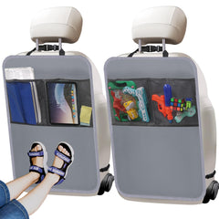 Zecirl kick mat backseat protector with durable fabric shields seats from scuffs and dirt