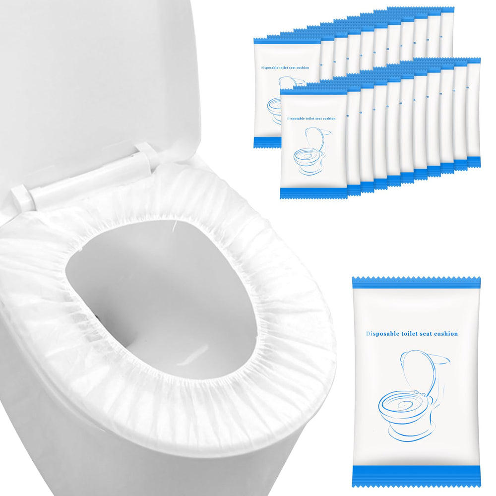 Zeckzoin 20-pack disposable toilet seat covers for travel and hygiene