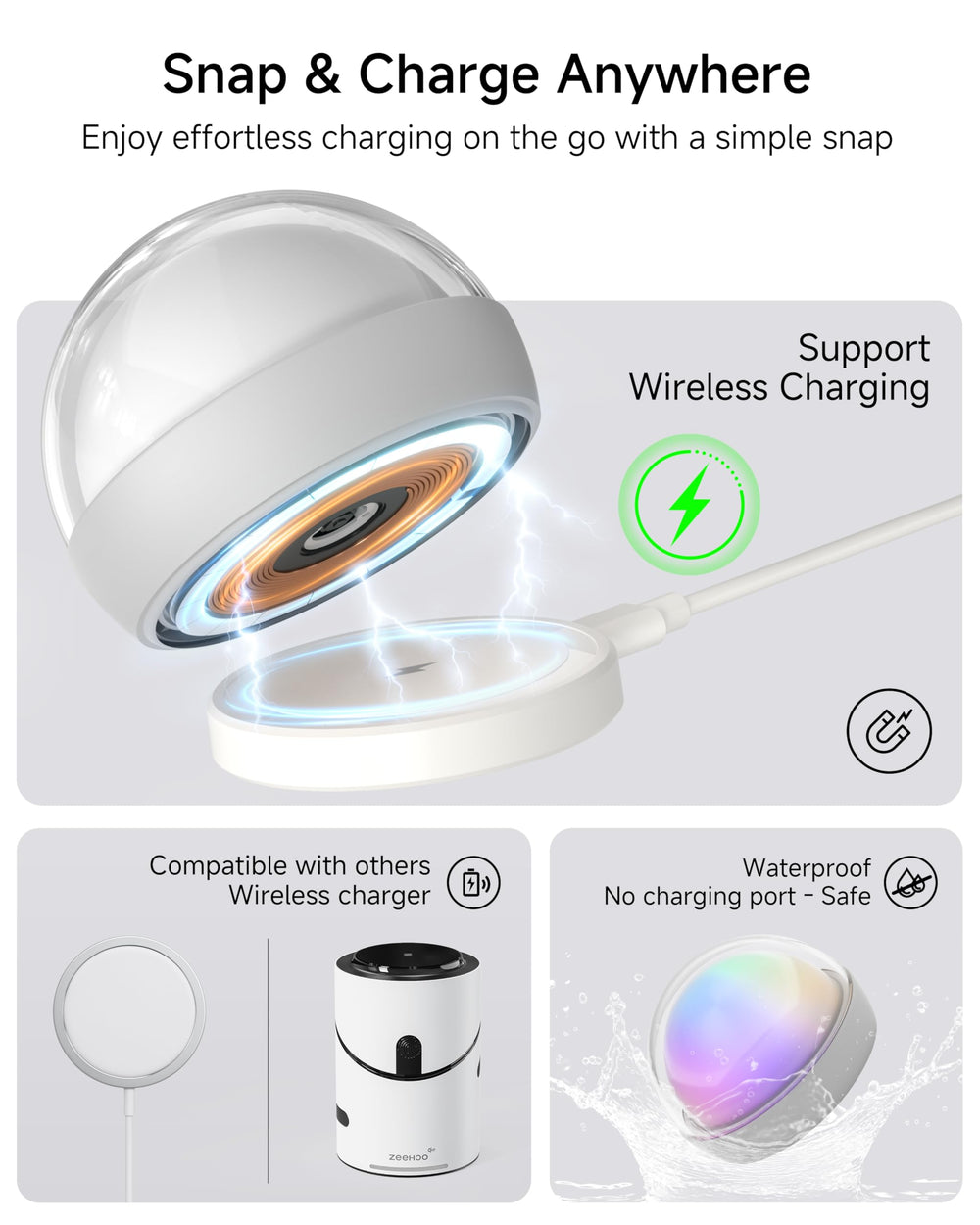 ZEEHOO 8 colors and 4 modes offer versatile mood lighting
