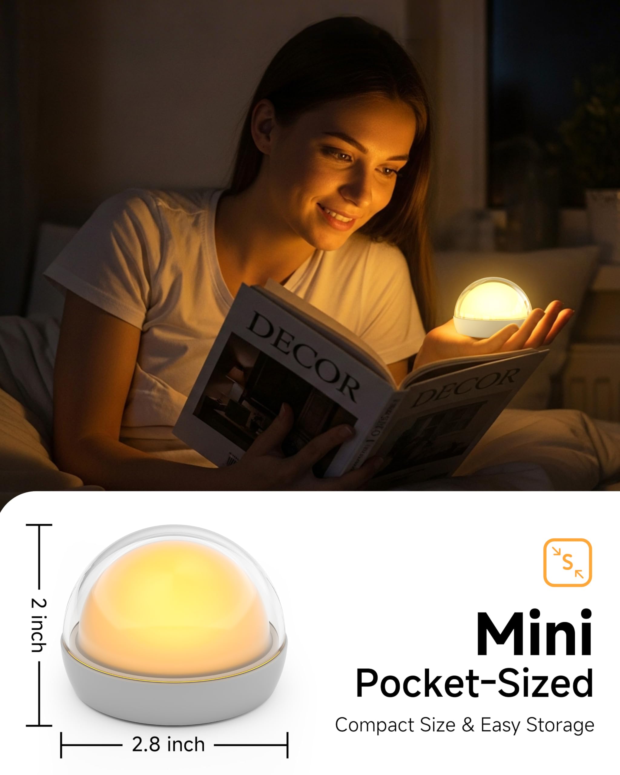 ZEEHOO gift-ready bedside lamp as a versatile decor piece.