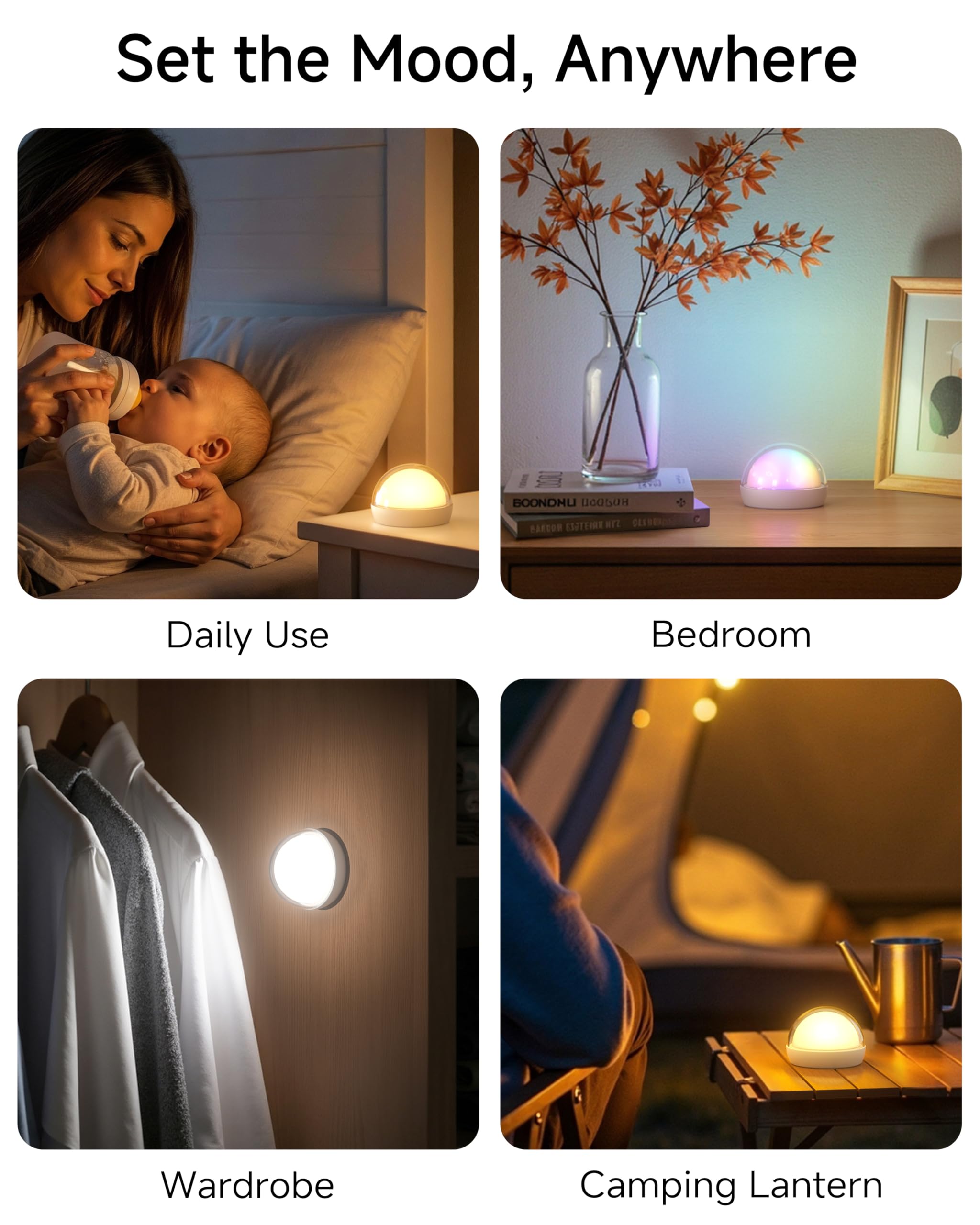 ZEEHOO travel-friendly night light ready for on-the-go use.