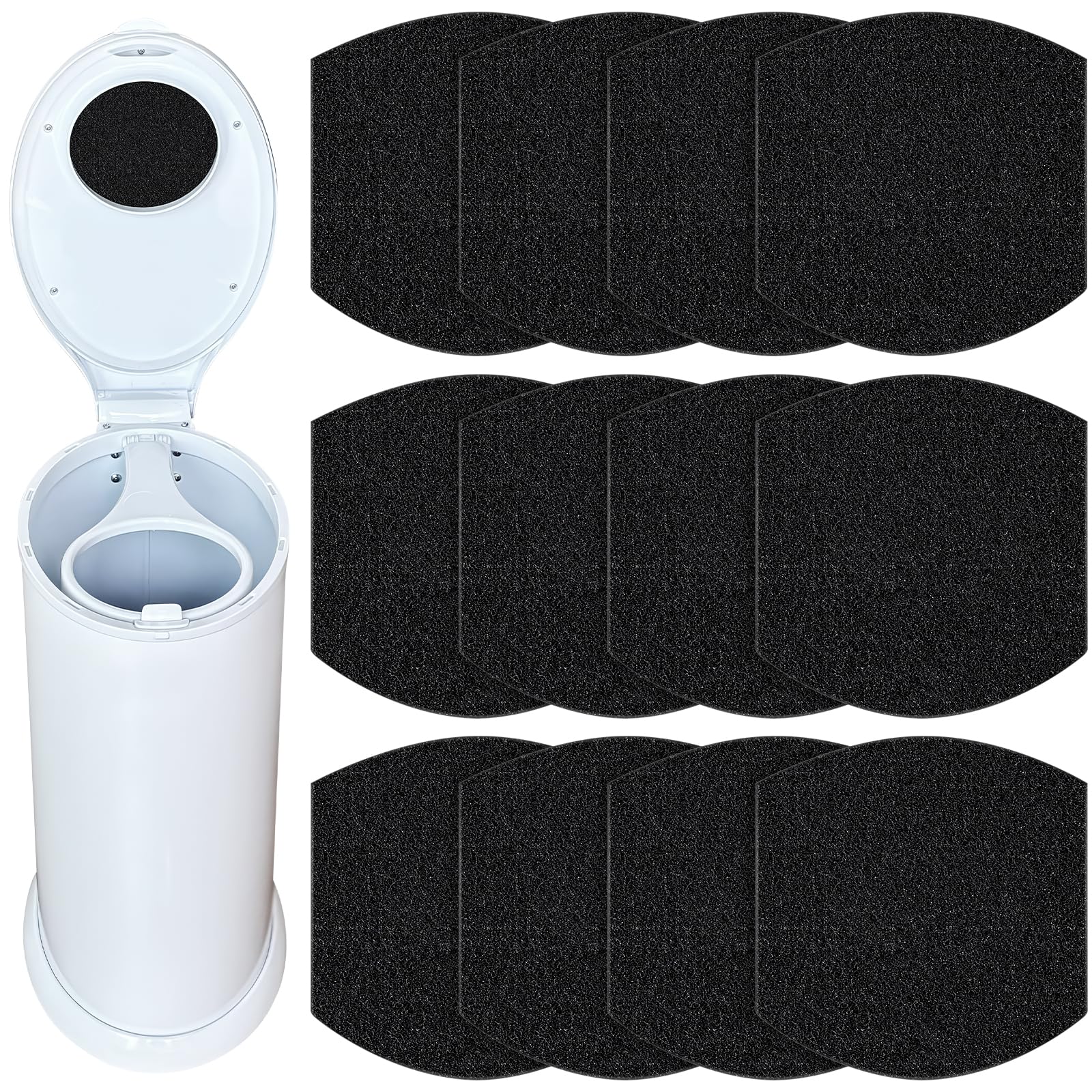 Zeekech activated charcoal core delivers strong odor absorption for diaper pails.