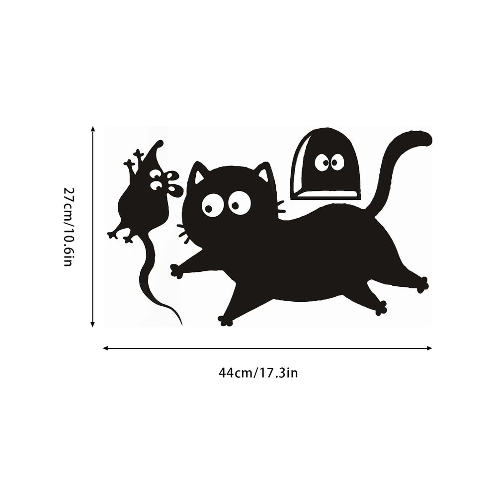 Zeeko Cat and Mouse 3D wall sticker detail for whimsy