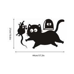 Zeeko Cat and Mouse 3D wall sticker detail for whimsy