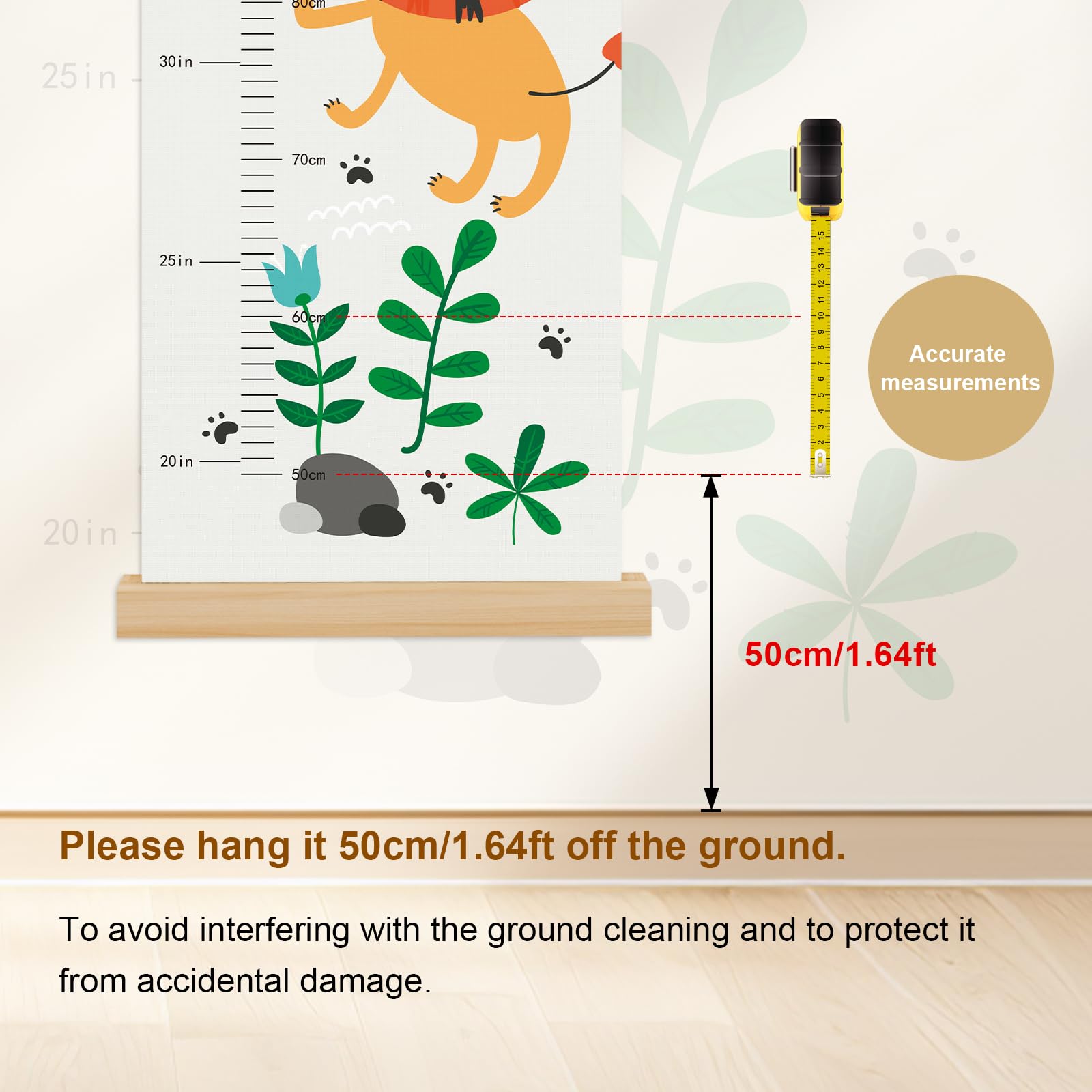 Zeeko Lion canvas growth chart adds playful nursery decor while tracking growth.