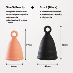 Zeerocup large cup with pull-tab for easy removal and secure fit.