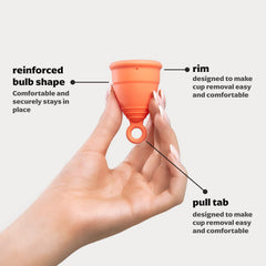 Zeerocup soft medical-grade silicone surface for gentle wear.