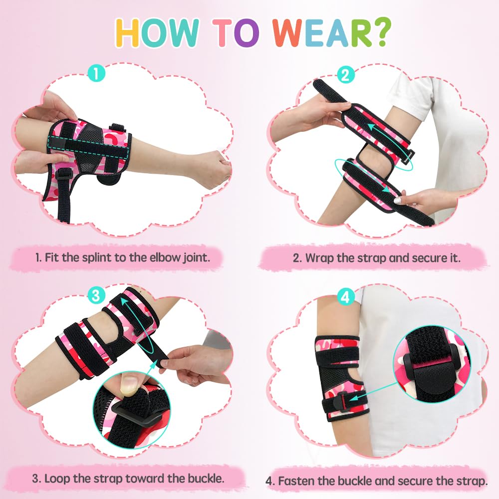 Zelen thumb sucking guard on a child arm enables comfortable wear during play
