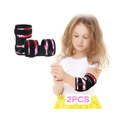 Zelen thumb sucking guard on a child elbow with pink camouflage for gentle habit support