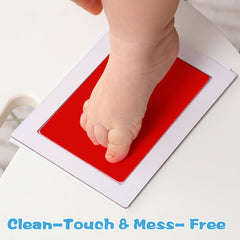 Zemiu clean touch ink pad front view minimizes skin contact during imprinting.