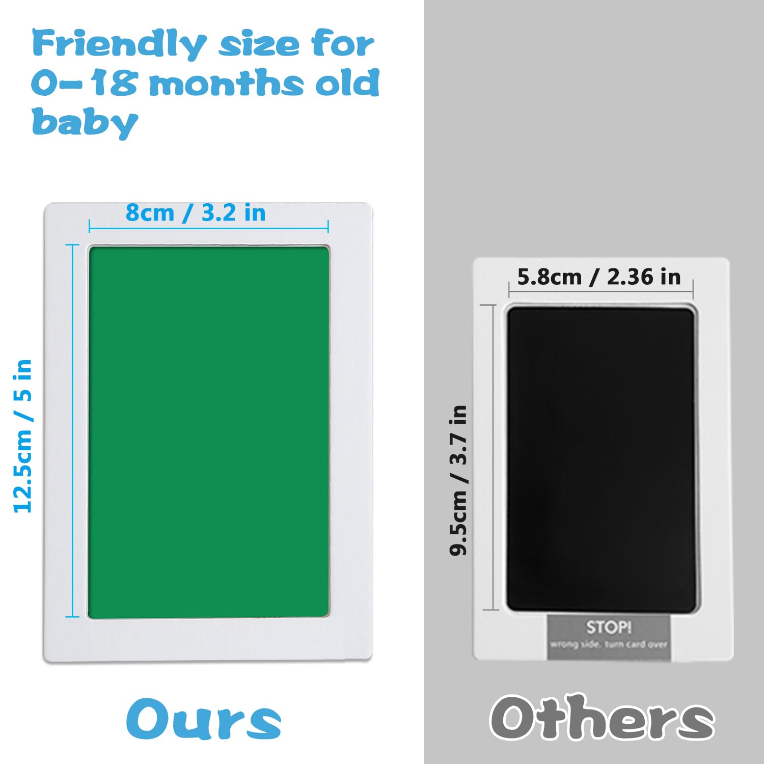Zemiu XL ink pad window reveals the generous 12.5x8 cm imprint area.