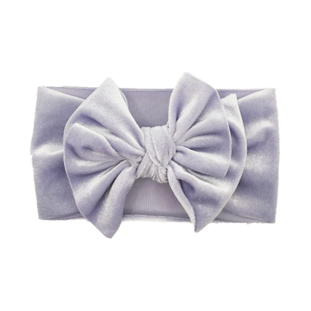 Zenarao light purple bow headband with wide turban knot for all-day comfort