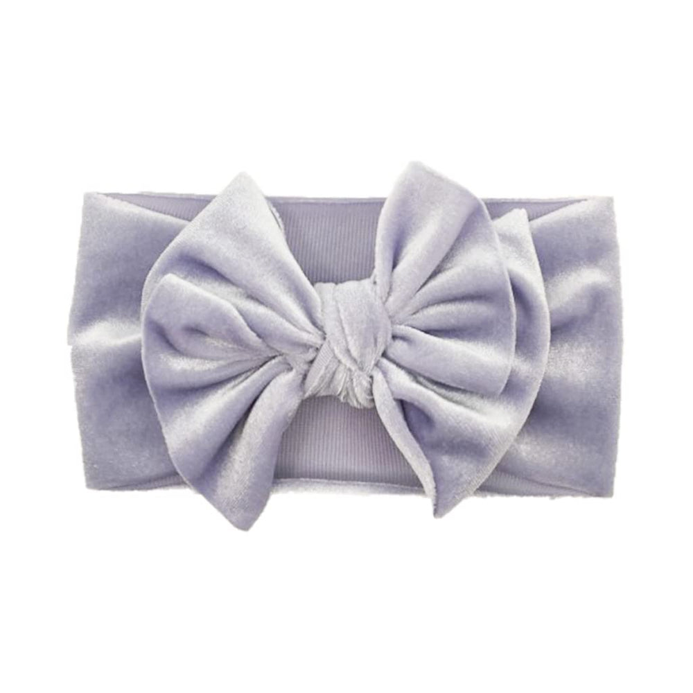 Zenarao light purple bow headband with wide turban knot for all-day comfort