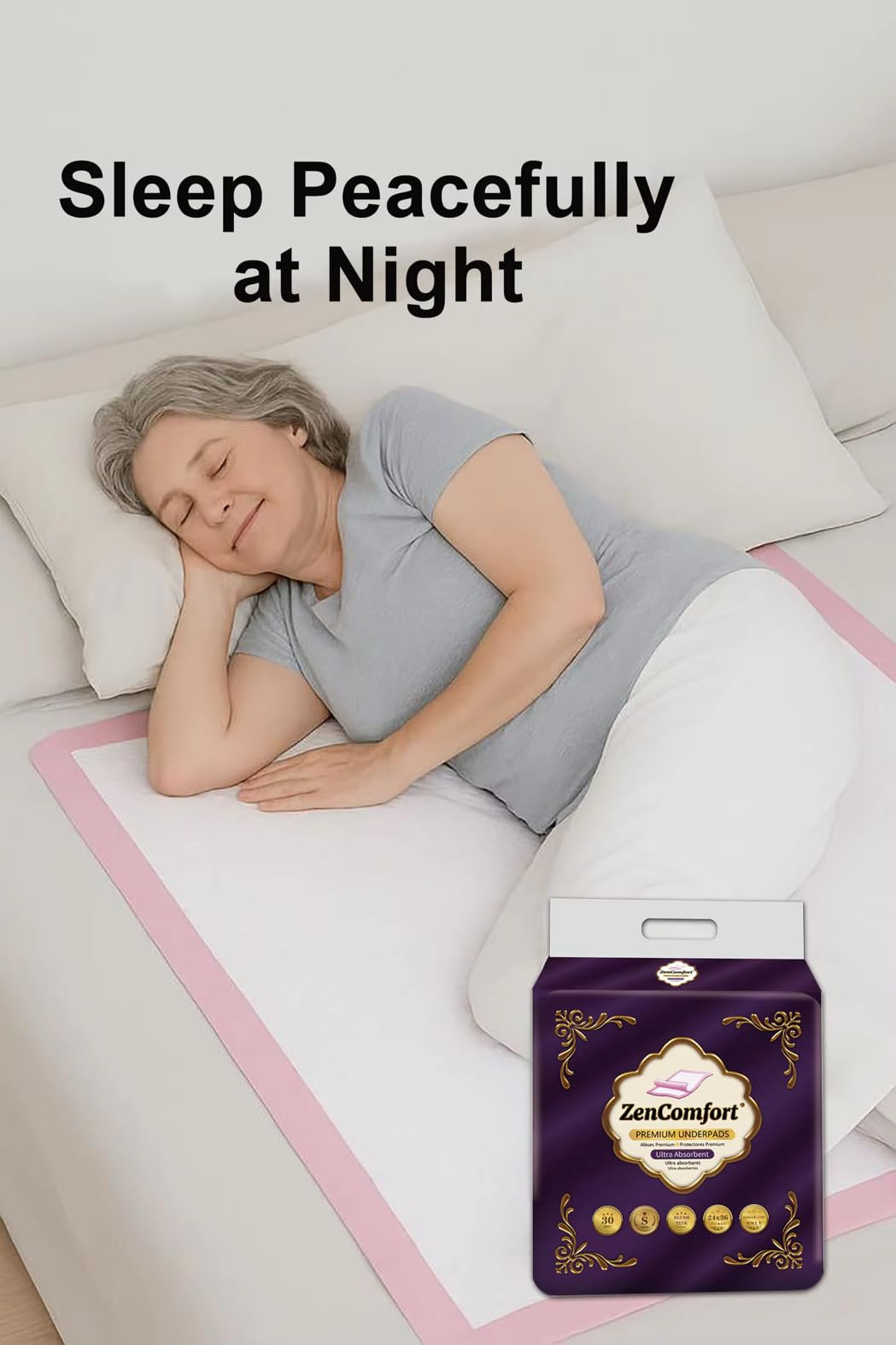 ZenComfort easy-cleanup bed pad saves time after overnight incidents