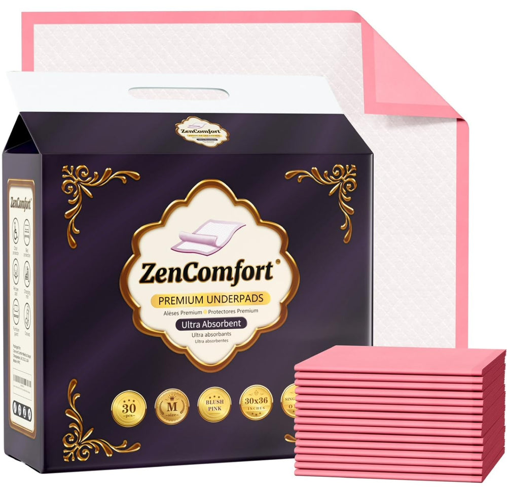 ZenComfort thick 2XL bed pad front view showing disposable protection for dry sleep