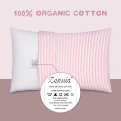 Zenssia pink stripe 2-pack pillowcases offer easy swaps for busy families.