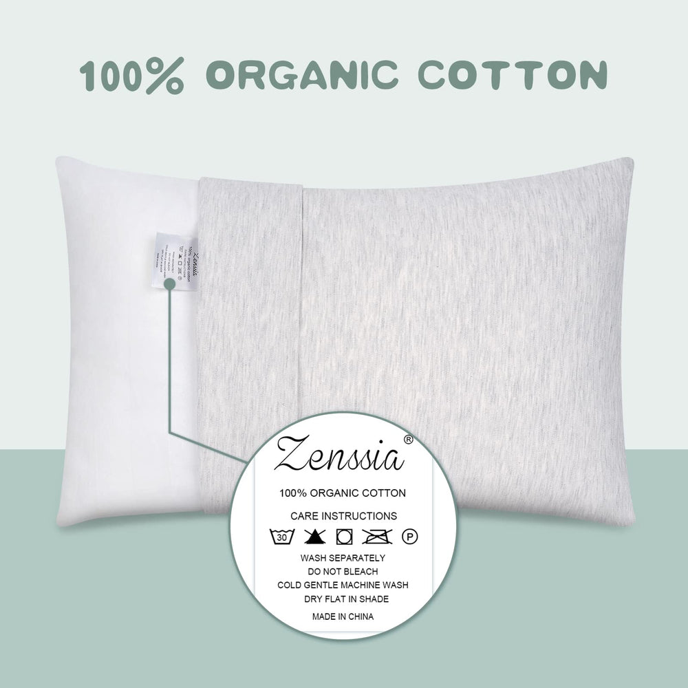 Zenssia toddler pillowcase with envelope closure for safe, easy pillow insertion.