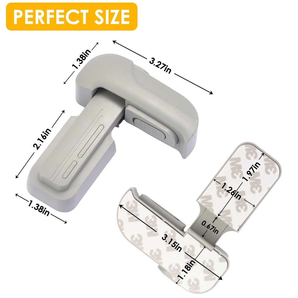 ZENTIVOR Fridge Lock 2-pack includes extra adhesive for quick setup.