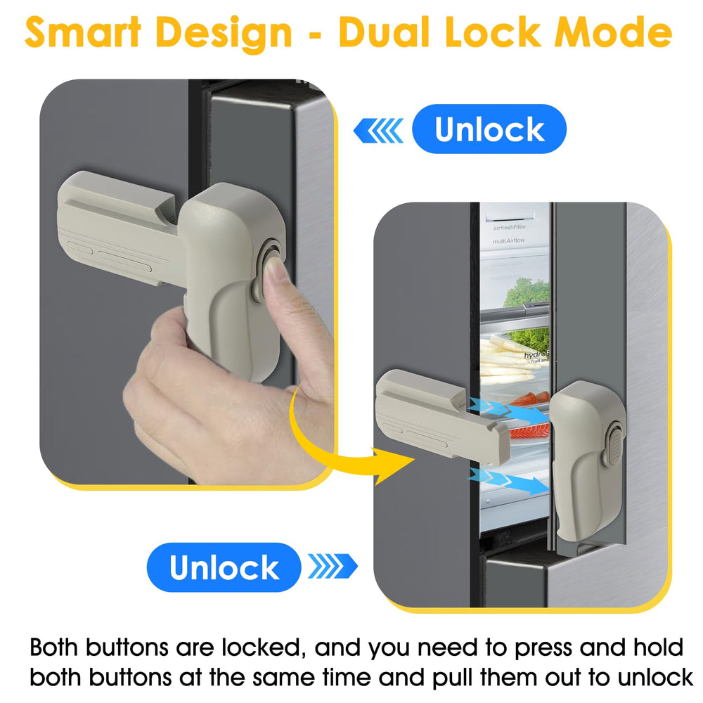 ZENTIVOR Fridge Lock no-drill adhesive installs in seconds.