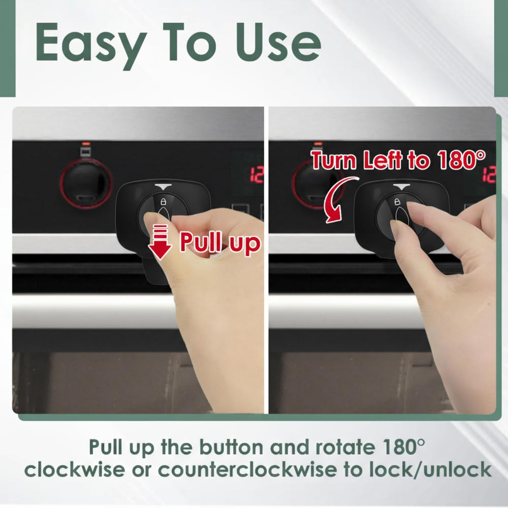 ZENTIVOR oven lock installs in seconds with strong adhesive—no drilling.