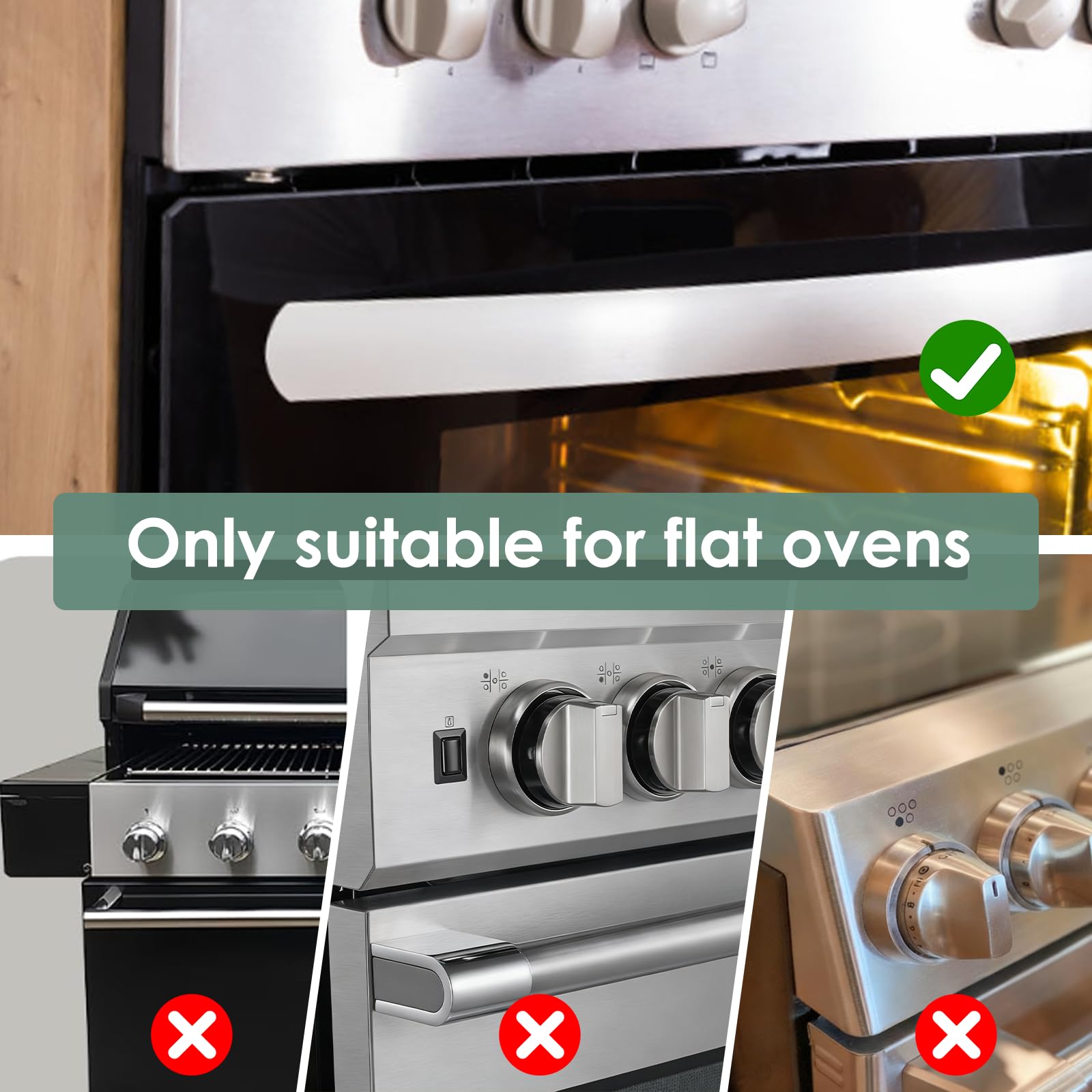 ZENTIVOR oven lock uses heat-resistant ABS for durable performance.
