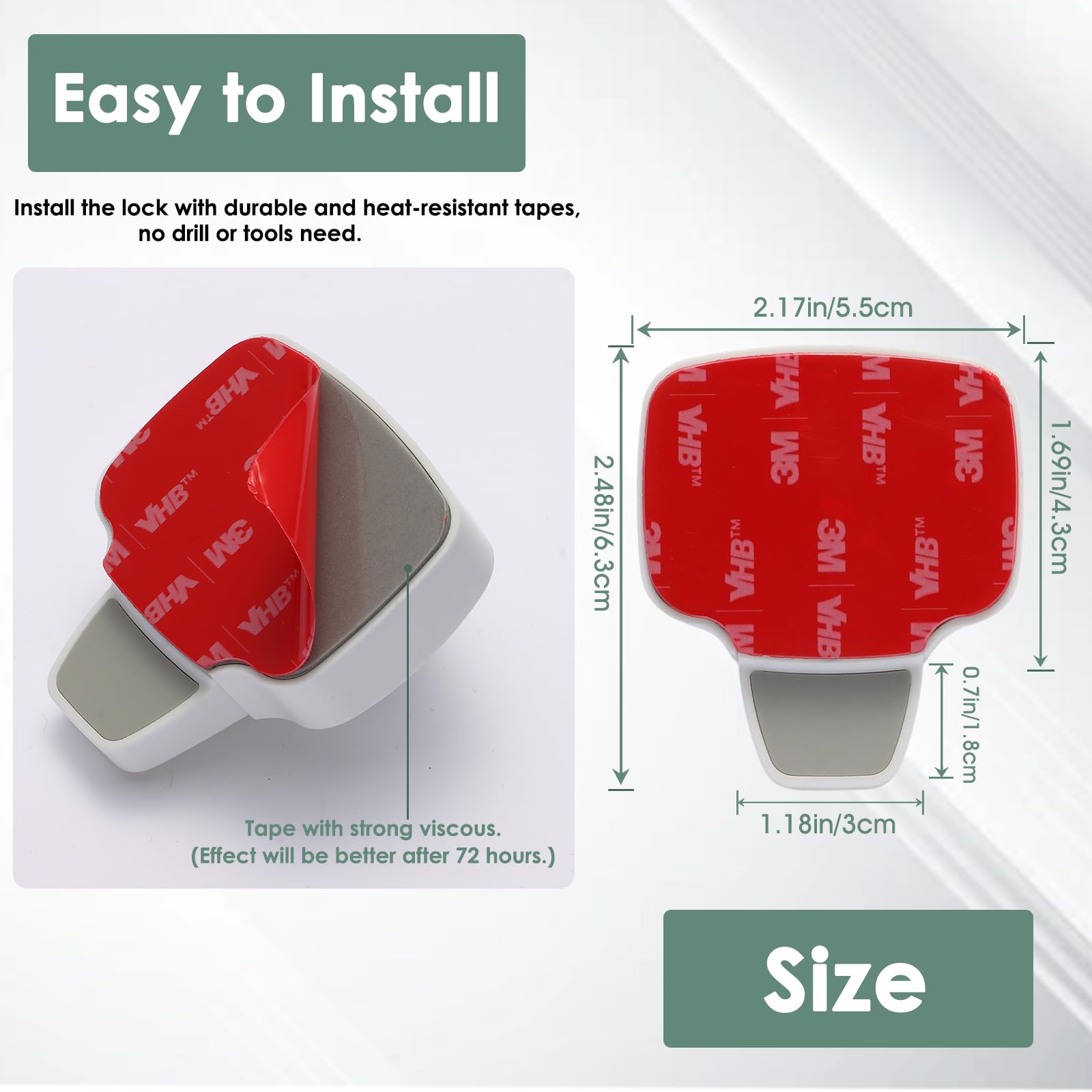 ZENTIVOR simple 10-second installation for quick baby-proofing