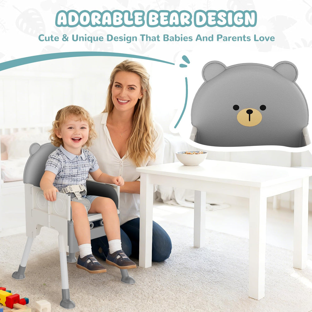 Zenvory 3-in-1 design grows with child from feeding to play.