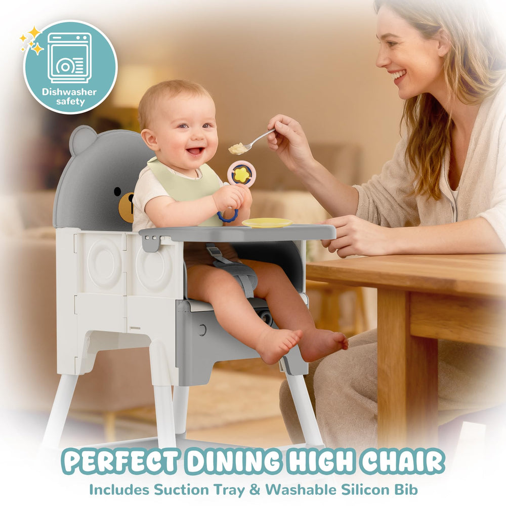 Zenvory BPA-free plastic provides safe, sturdy baby seating.