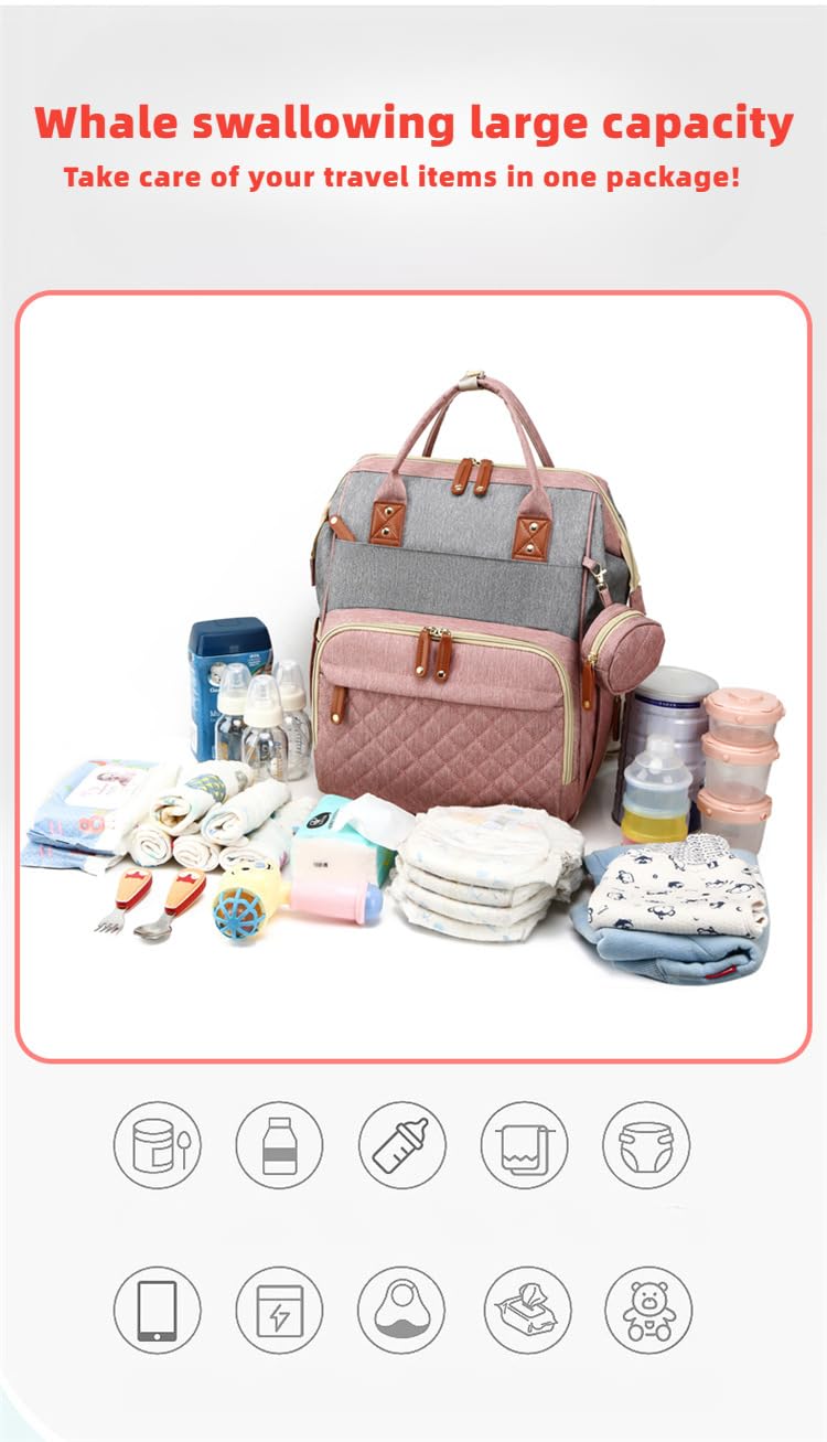 Zepingminn versatile design supports backpack, handbag, or stroller-hung styles.
