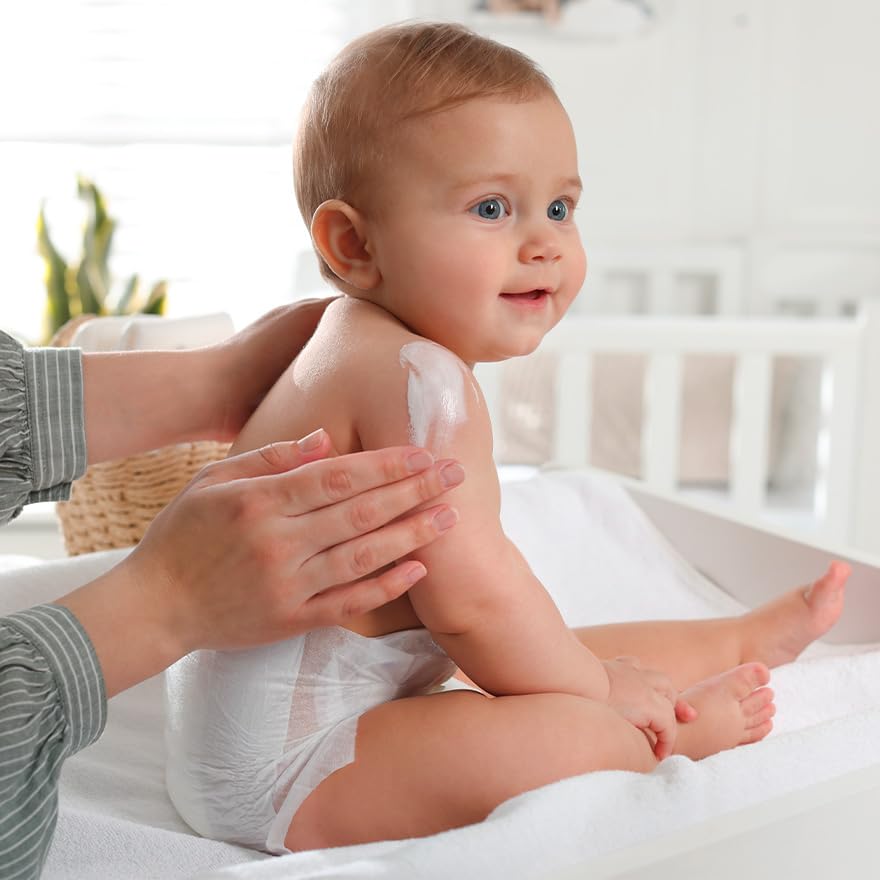 Zermat Baby Lotion baby skin closeup shows a smooth appearance.