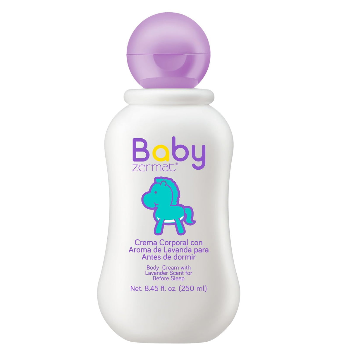 Zermat Baby Lotion Lavender bottle provides gentle moisture for delicate skin.